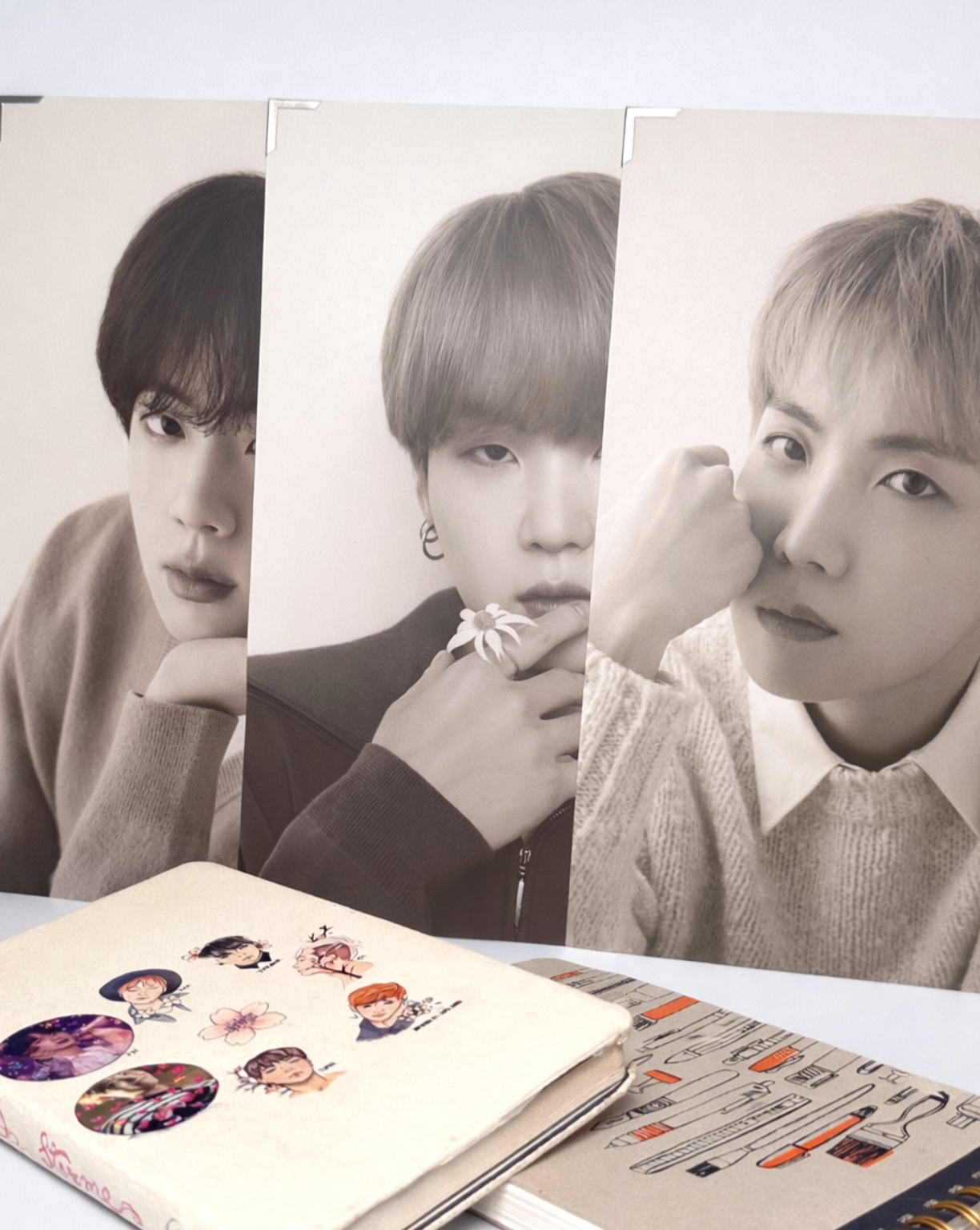 BTS Monochrome Premium Photo | Jin, Suga, J-Hope – Moonchild's Abyss