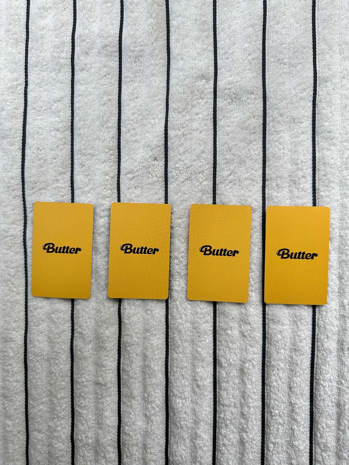 BTS Butter Cream Version Photocards Set of 4 | RM, Jin, Suga, J-Hope | Pre-Owned