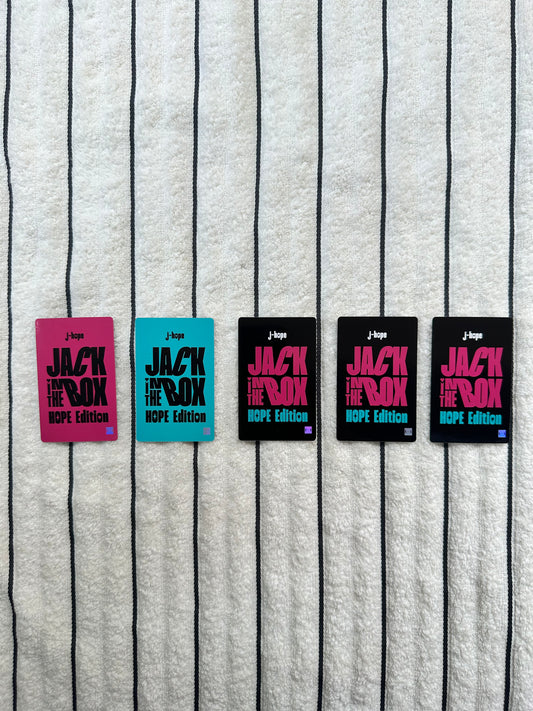 BTS J-Hope JITB Lucky Draw Photocards Set of 5 | 1 Soundwave, 1 M2U,3 Powerstation | Pre-Owned