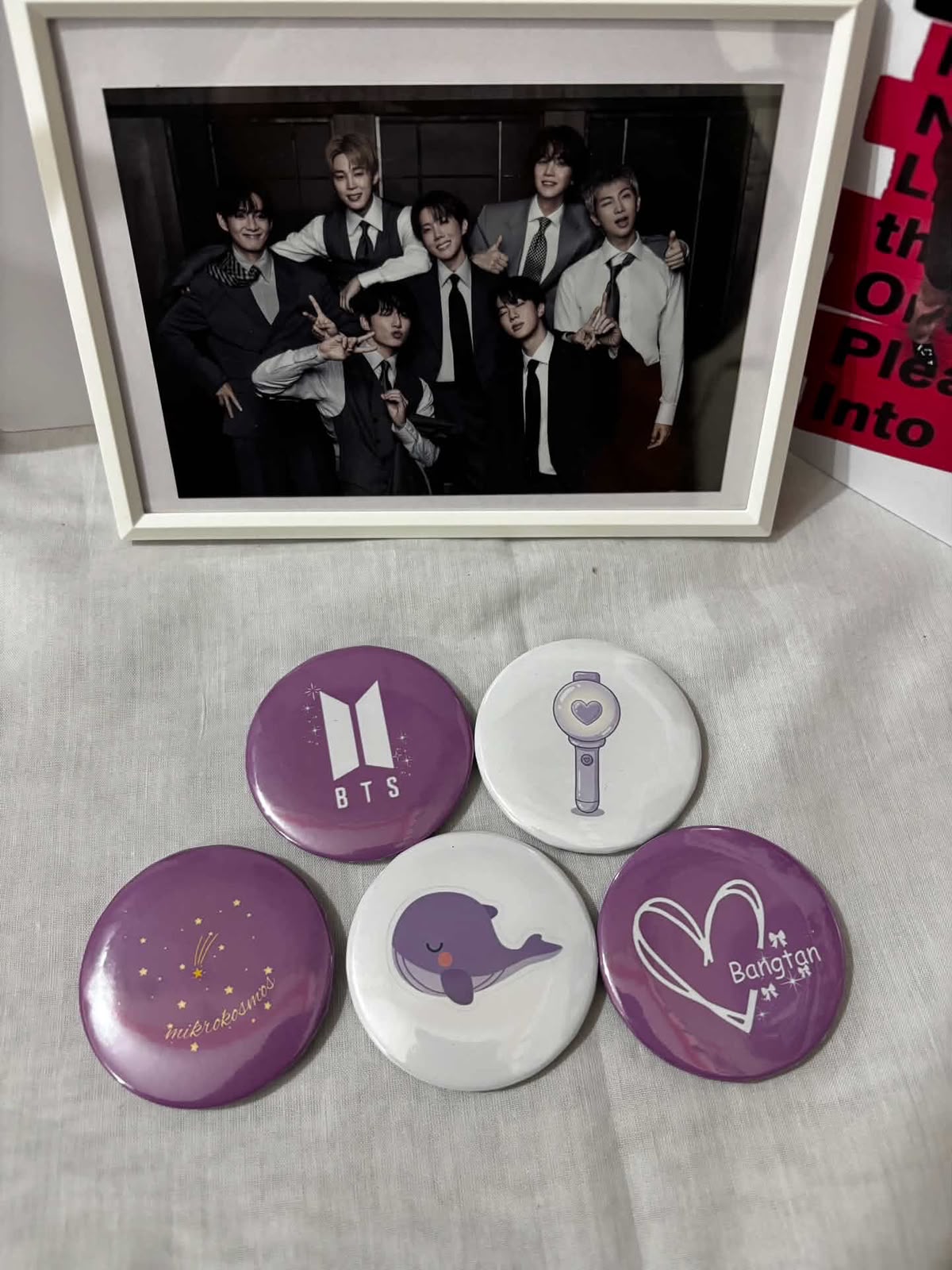 BTS Purple Fan Badge Set โ Five Piece