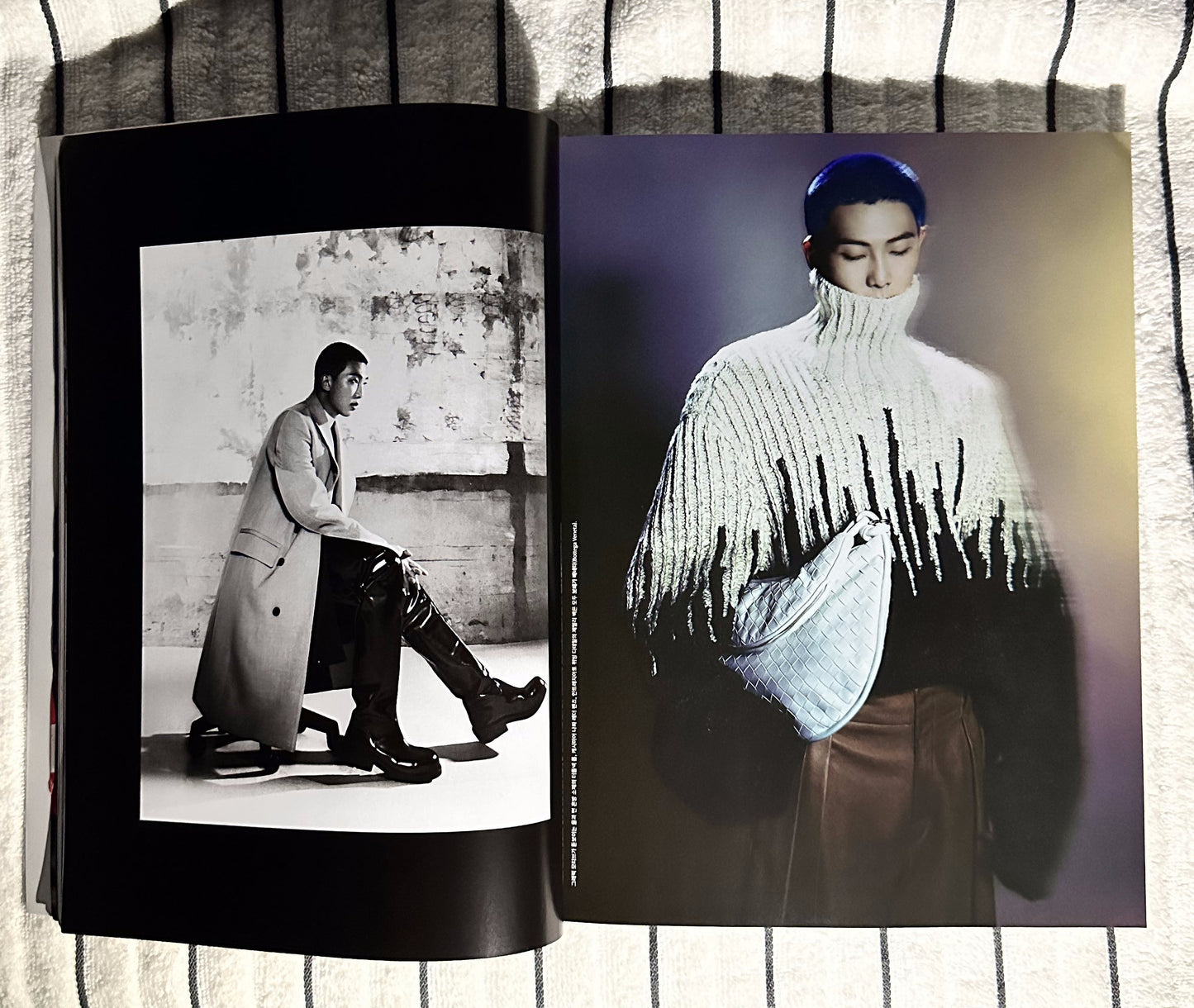 DAZED Korea October 2023 ft. RM (Kim Namjoon) โ B&W long coat & trench coat editorial spread