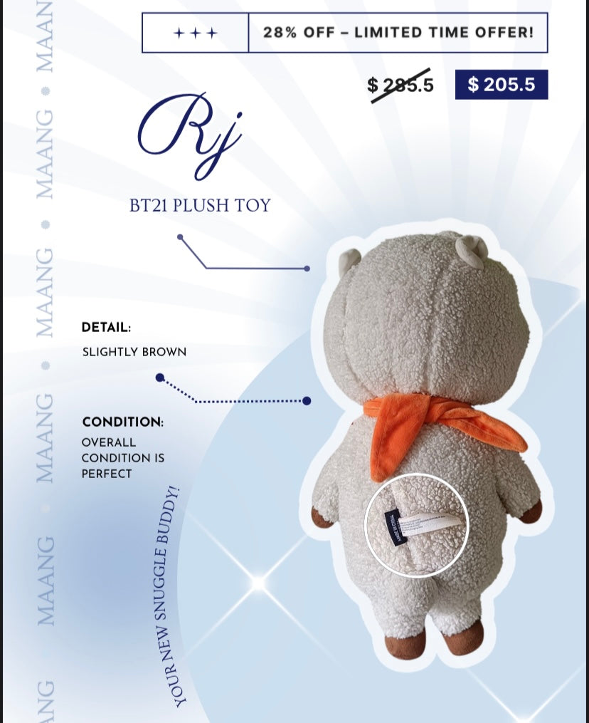 BTS Jin RJ Soft Toy – Official BT21 Plush Doll, Cute Collectible Gift for Fans