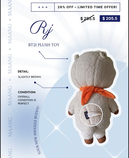 BTS Jin RJ Soft Toy – Official BT21 Plush Doll, Cute Collectible Gift for Fans