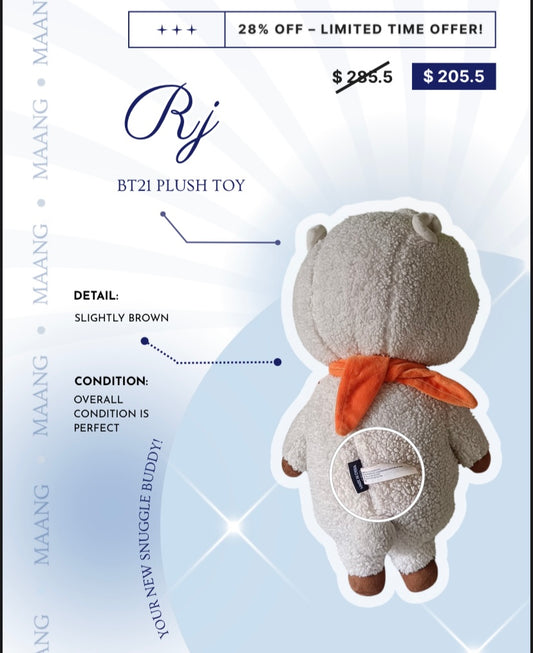 BTS Jin RJ Soft Toy – Official BT21 Plush Doll, Cute Collectible Gift for Fans