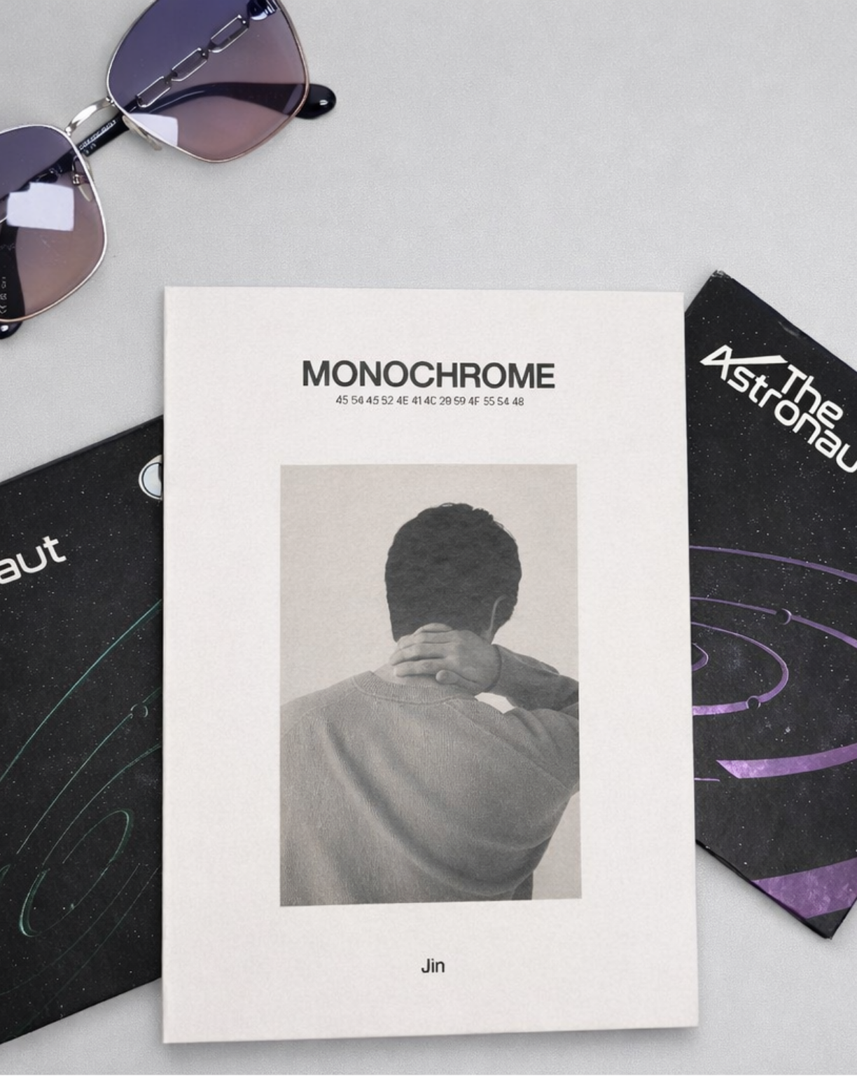 BTS Monochrome postcard book featuring Jin