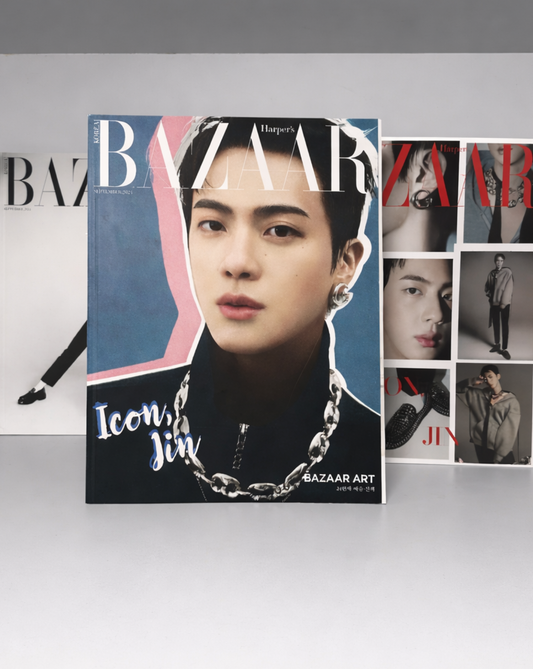 Harper’s Bazaar Korea Magazine September 2024 featuring Jin cover options