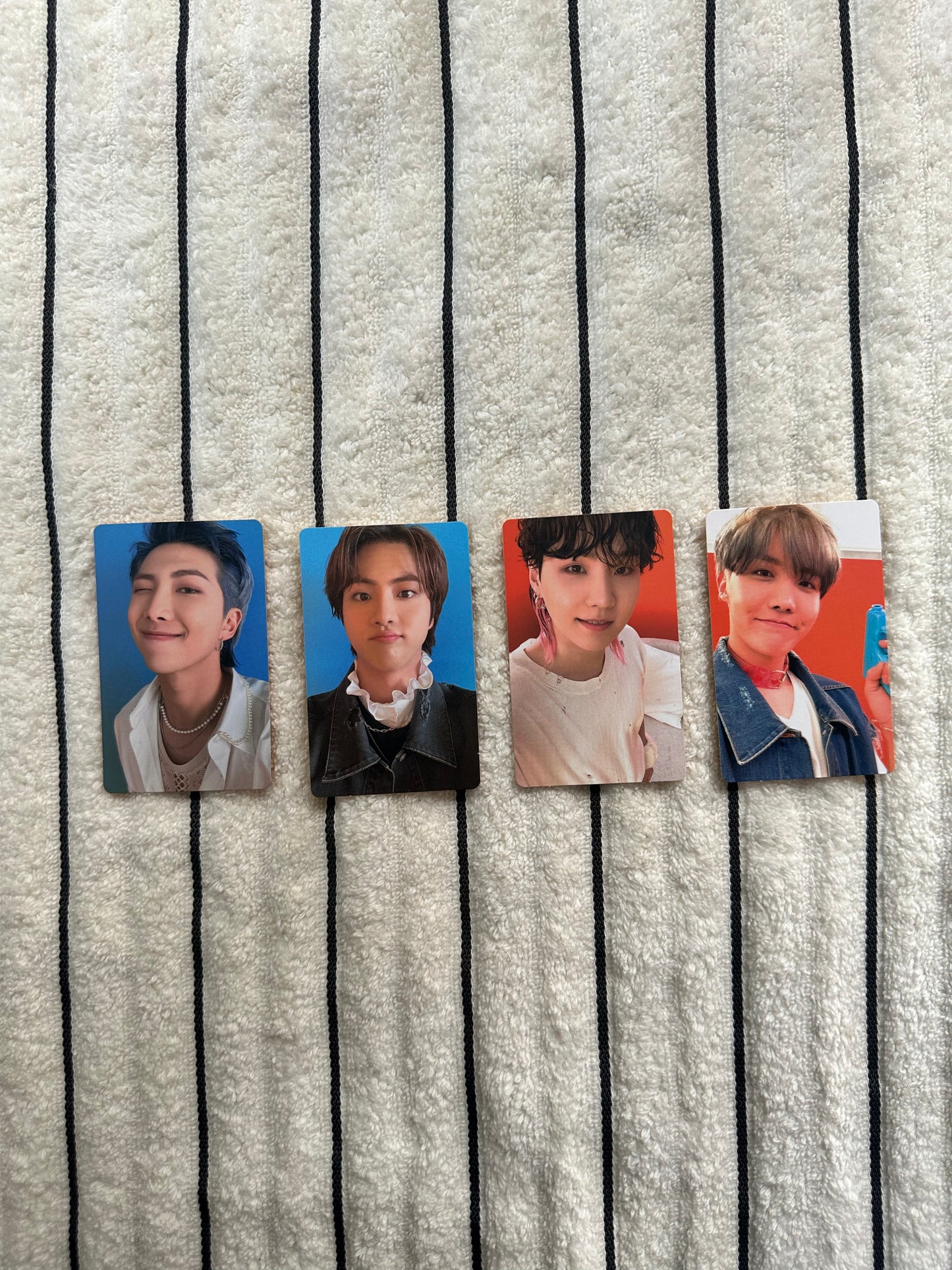 BTS Butter Cream Version Photocards Set of 4 | RM, Jin, Suga, J-Hope | Pre-Owned