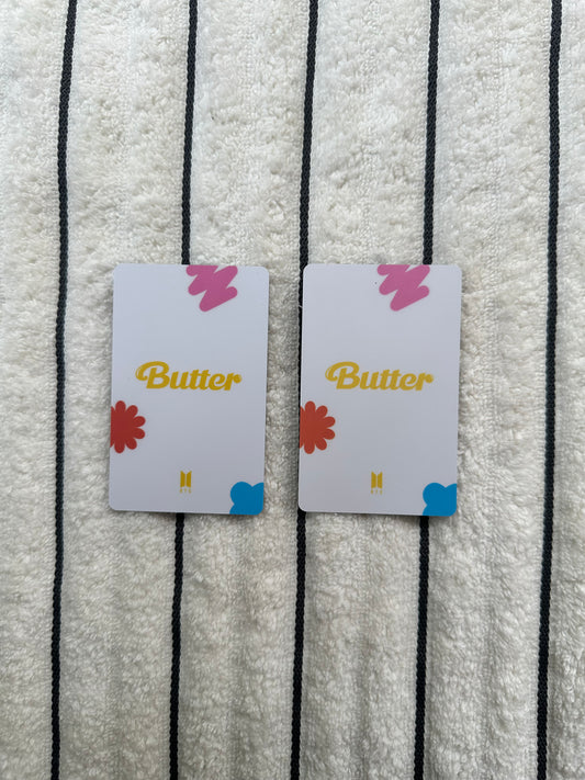 BTS Butter Powerstation White Photocards Set of 2 | Jin, J-Hope | Pre-Owned