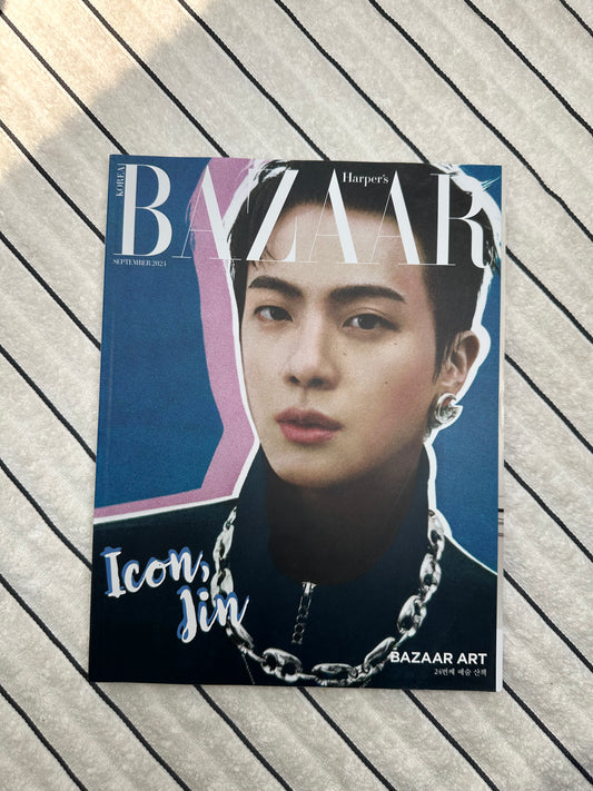 Harper’s BAZAAR Korea September 2024 Magazine (Cover -B )ft. BTS Jin (Kim Seokjin) | Pre-Owned