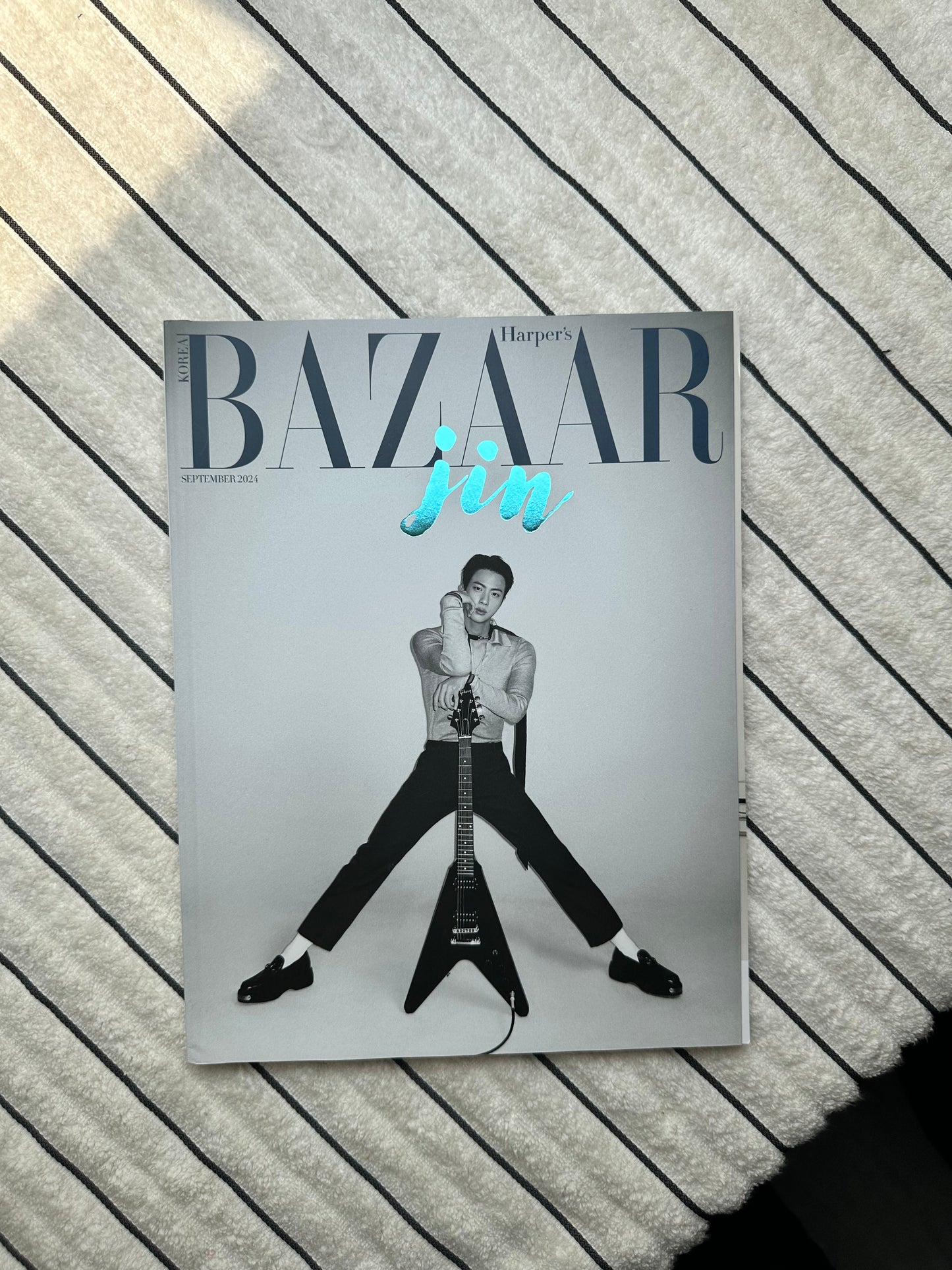 Harper’s BAZAAR Korea September 2024 Magazine ft. BTS Jin | Cover A (Guitar Version) | Pre-Owned