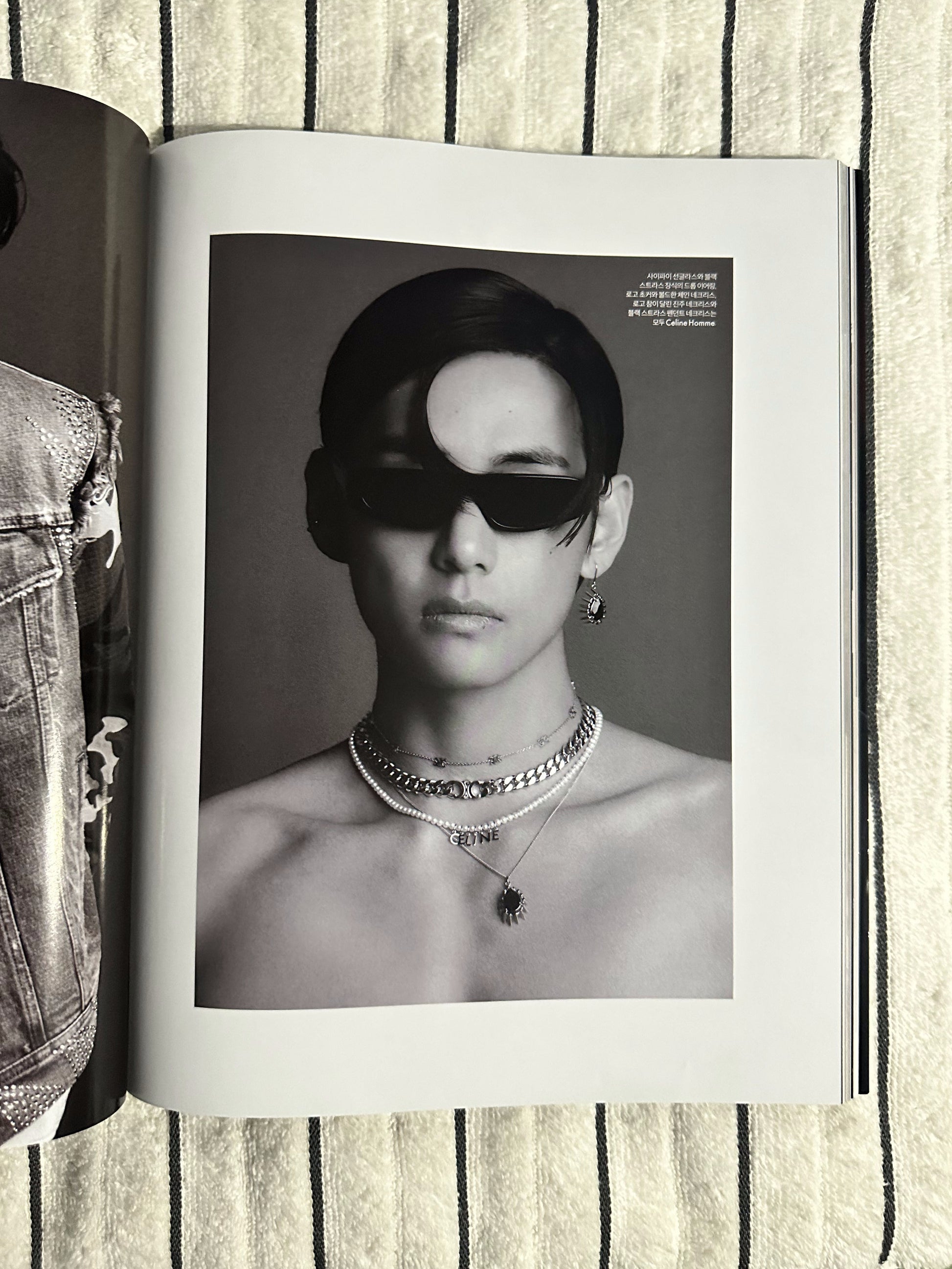 ELLE Korea April 2023 ft. V (Kim Taehyung) x Celine — B&W close-up