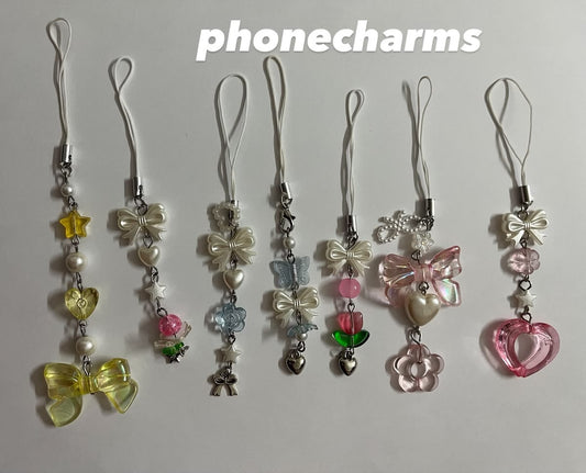 Handmade Phone Charm set — Beaded K-pop Inspired Accessory